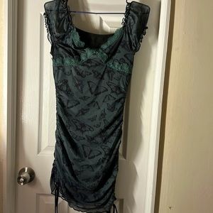 SHEIN GREEN BUTTERFLY DRESS 🦋